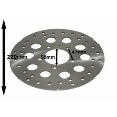 remschijf inox RVS voor 220mm Zundapp KS50 remschijf inox RVS voor 220mm Zundapp KS50