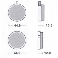 remblokset rond voor past op fs1, rd-m remblokset rond voor past op fs1, rd-m