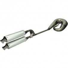 uitlaat tecno circuit dubbele demper blank/alu puch maxi uitlaat tecno circuit dubbele demper blank/alu puch maxi