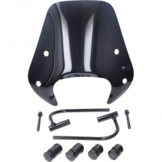 windscherm Regia met bevestigingsset laag (made in EU) voor 72085 30cm zwart glans zip2000