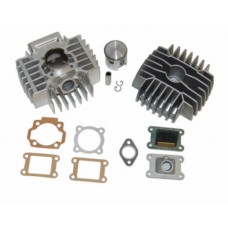 cilinder met kop gilardoni aluminium nikasil compleet 74cc 47mm puch, puch maxi, X30, condor, monza