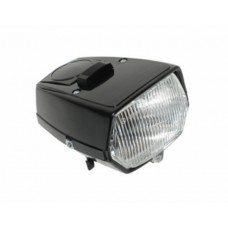 koplamp DMP vierkant + schakelaar 115mm zwart puch maxi