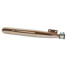 uitlaat demper 28mm bij bocht 60mm chroom vs50, mv50, puch