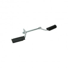 voetsteunbeugel + rubbers (made in EU) chroom macho, puch maxi