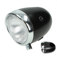 koplamp guia ei-model 130mm zwart bromfiets, classic, puch, puch maxi