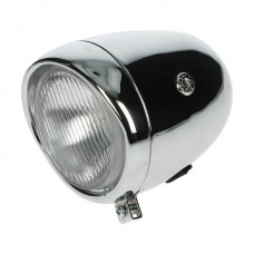 koplamp guia ei-model 130mm chroom bromfiets, classic, puch