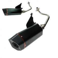 uitlaat bullet euro-2 racing zwart/carbon zip 4t, zip2000 uitlaat bullet euro-2 racing zwart/carbon zip 4t, zip2000