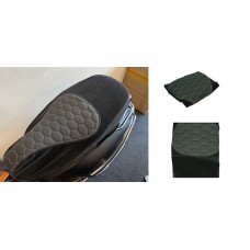 buddydek (made in EU) Vespa designo alcantara zwart/wit (stiksels) past op primavera, sprint buddydek (made in EU) Vespa designo alcantara zwart/wit (stiksels) past op primavera, sprint