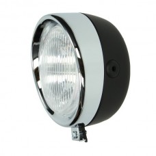 koplamp DMP rond classic zwart puch maxi, puch