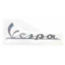 sticker Piaggio origineel woord [vespa] groot links 15cm aluminium past op gts 125cc, gts alle mod., gts super 300cc, vespa lx, vespa S 656220