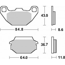 remblokset sbs achter past op agility 16inch, kxr 250cc, people, super-8, super-9, tgb 154hf remblokset sbs achter past op agility 16inch, kxr 250cc, people, super-8, super-9, tgb 154hf
