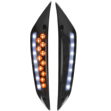 knipperlichtset DMP led SP met dagrijverlichting voor donker smoke piaggio, zip2000