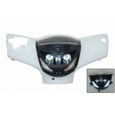 koplampunit DMP + ledverlichting carbon piaggio, zip2000 koplampunit DMP + ledverlichting carbon piaggio, zip2000
