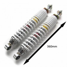 schokbrekerset malossi RS24 achter 345mm chroom/wit gts alle mod., gtv, gts super 300cc 4613185 schokbrekerset malossi RS24 achter 345mm chroom/wit gts alle mod., gtv, gts super 300cc 4613185