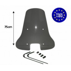 windscherm Regia + bev. set hoog (made in EU) 75cm smoke past op vespa S windscherm Regia + bev. set hoog (made in EU) 75cm smoke past op vespa S