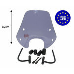 windscherm Regia met bevestigingsset laag (made in EU) 30cm smoke zip2000