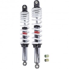 schokbrekerset yss 360mm chroom/wit simson, kreidler rd220-360-03-12p