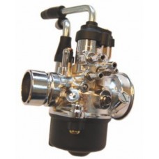 carburateur DMP model Dellorto handchoke 17.5mm chroom minarelli hor+vert carburateur DMP model Dellorto handchoke 17.5mm chroom minarelli hor+vert