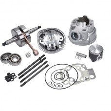 cilinder met kop Italkit + krukas 70cc big bore 48mm minarelli am6 k.44.761.g