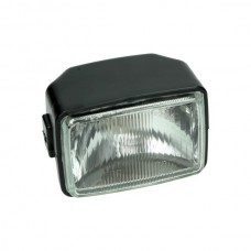 koplamp DMP vierkant model origineel 150mm zwart a3, sachs prima , Tomos A35, camino