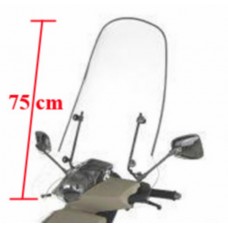 windscherm Peugeot origineel + bev. set hoog 75cm helder past op viva va2008 pg530-viv-00l