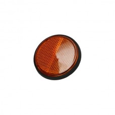 Reflector rond oranje met m6 moer universeel 57mm (china retro/torino)