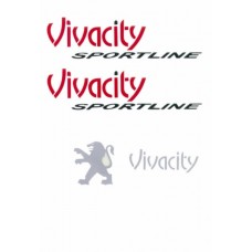 stickerset zwart/rood past op viva sportline