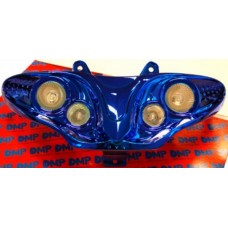 koplampunit DMP halogeen blauw chroom hussar, runner=op=op koplampunit DMP halogeen blauw chroom hussar, runner=op=op