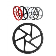 voorwiel/achterwiel fast-arrow aluminium sport-1 6 spaaks 17-inch zwart glans X30, x50, puch maxi