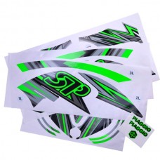stickerset GP1 (alle piaggio modellen) groen fluor 16-delig zip 2t , zip 4t