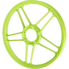 voorwiel/achterwiel fast-arrow sterwiel aluminium 10 spaaks 17 inch geel fluor X30, x50, puch maxi