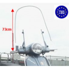 windscherm Regia met bevestigingsset hoog ronde koplamp (made in EU) helder 73cm BTC Riva, china lx/napoli, gts toscana, Momo Morino, vx50