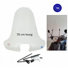 windscherm Regia + bev. set (made in EU) hoog zip model China AGM 70cm helder past op agm SP50, BTC Streetline windscherm Regia + bev. set (made in EU) hoog zip model China AGM 70cm helder past op agm SP50, BTC Streetline