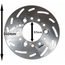 remschijf DMP 3-gaats rvs voor 160mm mio, sfx, sym dd 2t