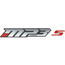 sticker Piaggio origineel woord [mp3 S] euro-5 past op mp3-400cc 2h005223