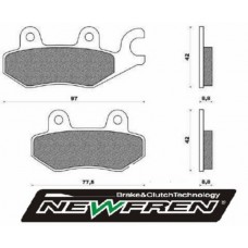 remblokset newfren voor agility 125, k-pipe, sco kymco 4t, sento, silence, filly, gpr, new dink, tzr fd0257