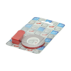 sticker universeel cif wielbies reflecterend + montage-adapter 5mm rood