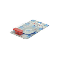 sticker universeel cif wielbies reflecterend + montage-adapter 5mm blauw