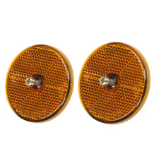 reflector set rond 60mm oranje 2 stuks universeel
