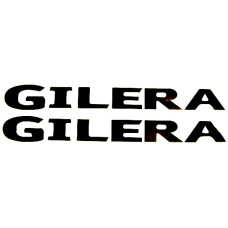 sticker woord [gilera] zwart 2-delig citta, gilera, runner 50/125/180/200