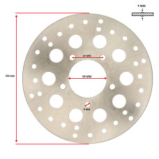 remschijf 5-gaats achter 200mm rieju, rs1