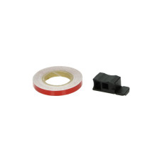 sticker universeel wielbies reflecterend + montage-adapter rood