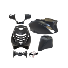 plaatwerkset Power1 model SP + led lamp zwart mat 6-delig zip 100/125, zip2000 plaatwerkset Power1 model SP + led lamp zwart mat 6-delig zip 100/125, zip2000