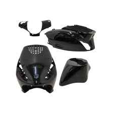 plaatwerkset Power1 origineel model zwart glans 4-delig zip 100/125, zip2000