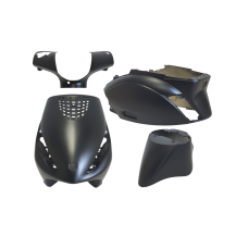 plaatwerkset Power1 origineel model zwart mat 4-delig zip 100/125, zip2000