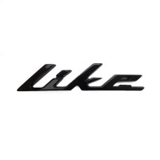 embleem Kymco origineel woord [like] beenschild zwart glans new like 86102-acc1-e10-t03