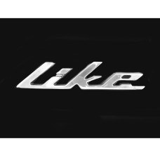 embleem Kymco origineel woord [like] beenschild chroom new like 86102-acc1-e10-t01