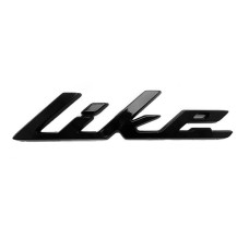 embleem Kymco origineel woord [like] zijscherm zwart mat new like 86202-acc1-e10-t03