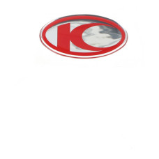embleem Kymco origineel logo beenschild 30mm rood grand dink, super-9, vitality 86102-kfa6-e00-t01 embleem Kymco origineel logo beenschild 30mm rood grand dink, super-9, vitality 86102-kfa6-e00-t01