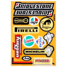 stickerset falko sponsor agv/arai/bridgestone/castrol/pirelli/regina 12-delig universeel 982028 stickerset falko sponsor agv/arai/bridgestone/castrol/pirelli/regina 12-delig universeel 982028